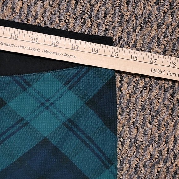 Old Navy Green Blue Plaid Thermal Knit Pajama Pants Sleep Legging Women L - Picture 10 of 15